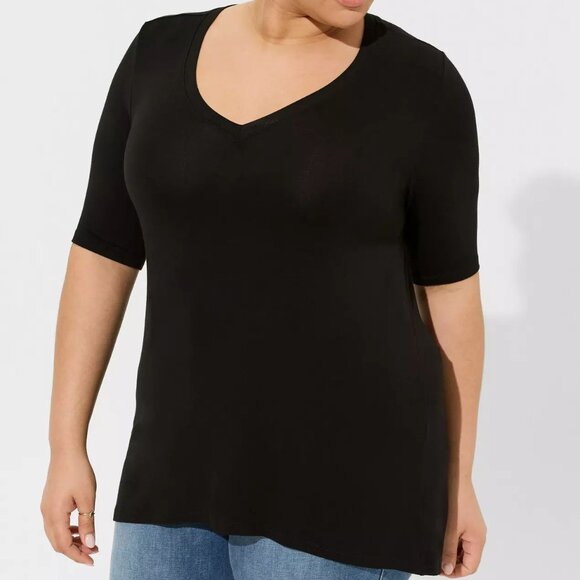 Torrid Favorite Tunic Super Soft V-Neck Hi-Low Tee Size 4 4X - Picture 1 of 6